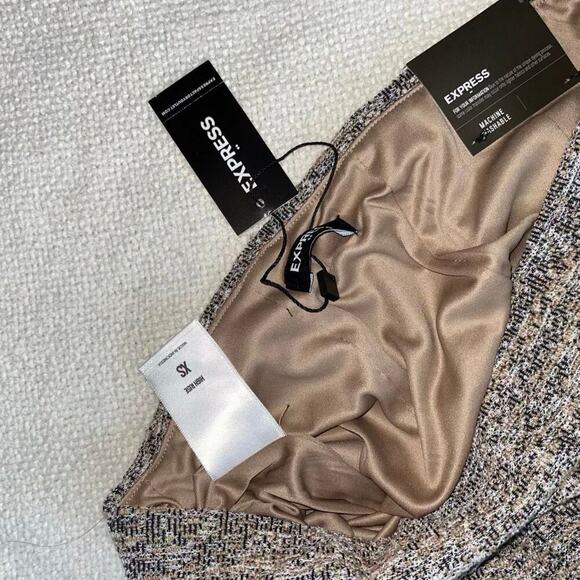 Express Tweed Neutral High Rise Skirt | Sz XS, NWT - Picture 6 of 7